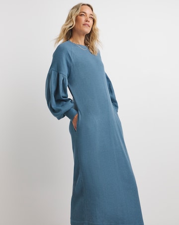Textured Jersey Drop Shoulder Maxi Dress