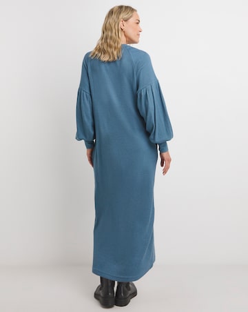 Textured Jersey Drop Shoulder Maxi Dress