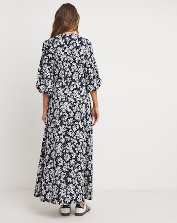Textured Jersey Keyhole Maxi Dress