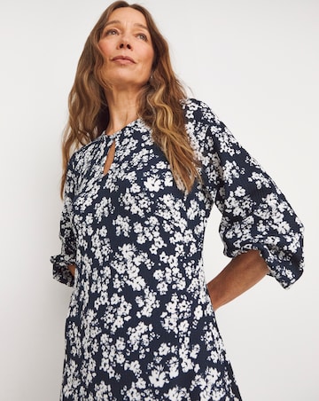 Textured Jersey Keyhole Maxi Dress