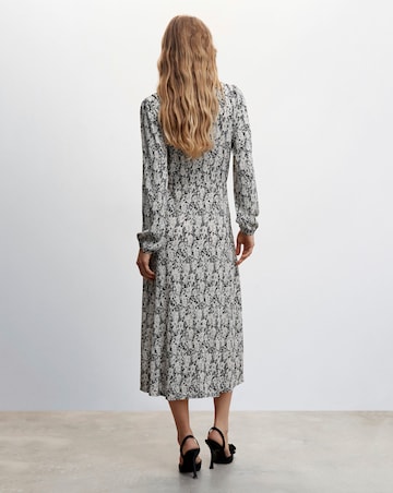 Mango Pomo V Neck Midi Dress