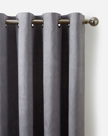 Faux Suede Eyelet Curtains