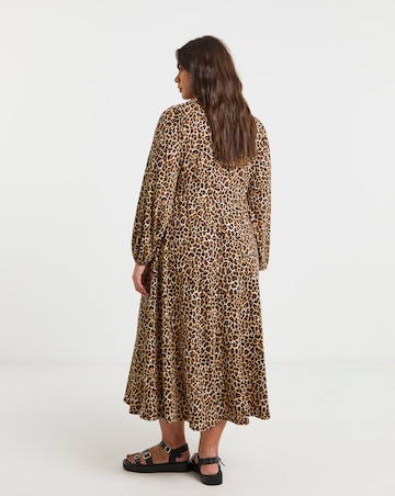 Simply Be Leopard Print Supersoft Midi Dress