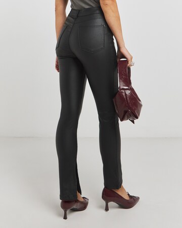 Chloe Split Hem Coated Skinny Jeans