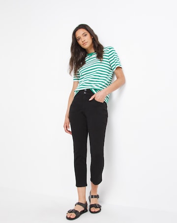 Black Dreamsculpt cropped Straight Leg Jean