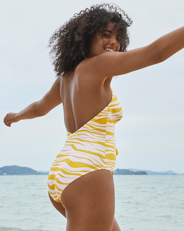 Figleaves Samara Mindful Non-Wired Lace Up Tummy Control Swimsuit