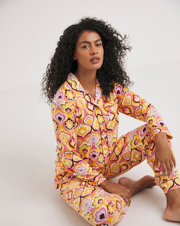 Pretty Secrets Retro Love Button Through PJ Set