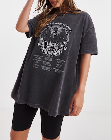 Band Tee and Cycling Short Lounge Set