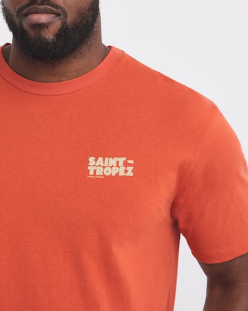 Jack & Jones Saint-Tropez Back Graphic T-Shirt - Orange