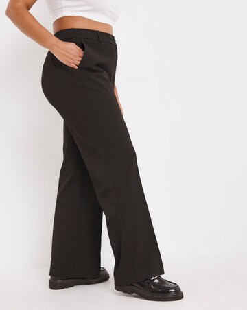 Black Wide Leg Tailored Dad Trouser