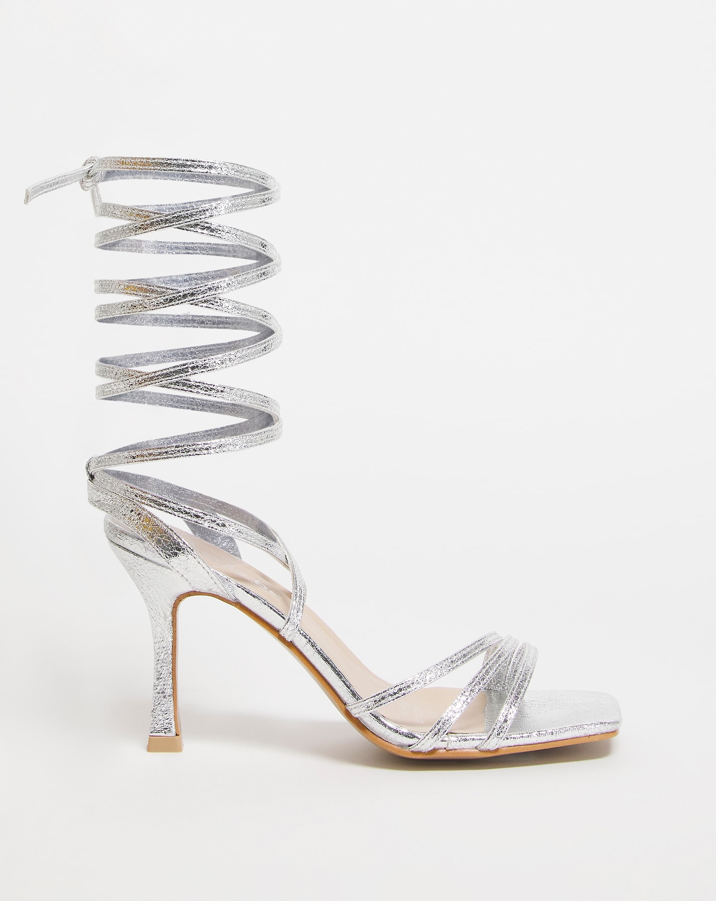Silver spiral heels sales