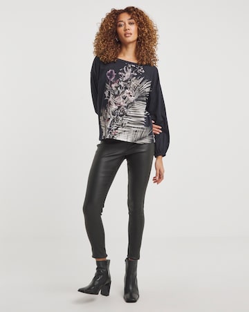 Religion Comet Long Sleeve Floral Top