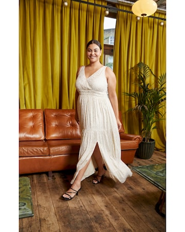 FatFace Ivy Foil Leaves Maxi Dress