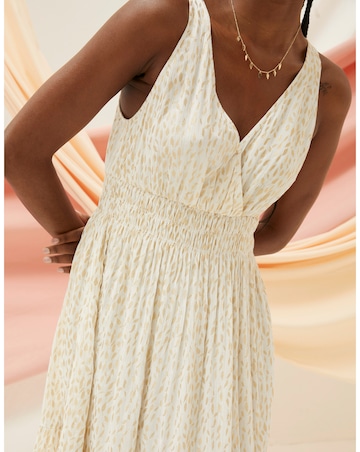 FatFace Ivy Foil Leaves Maxi Dress