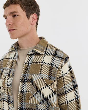 Heavy Textured Check Overshirt