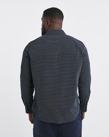Cutaway Collar Polka Dot Formal Shirt