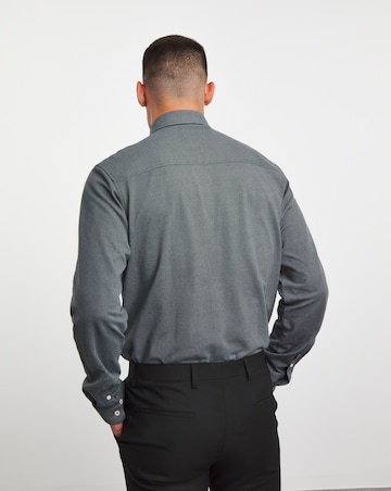 Jacamo Cutaway Collar Pique Formal Shirt