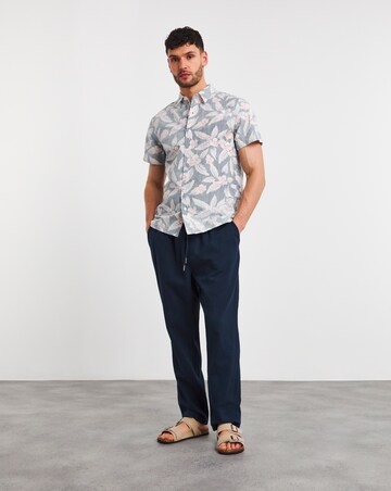 Printed Short Sleeve Cotton Shirt