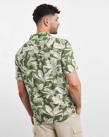 Linen Blend Flower Resort Shirt