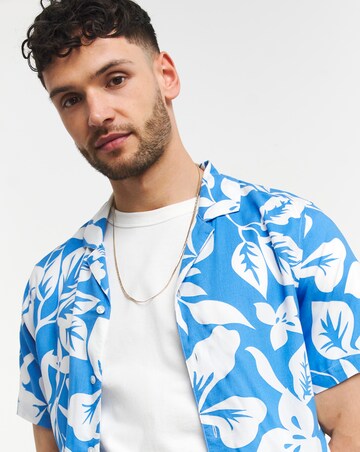 Short Sleeve Cuban Collar Hawaian Shirt