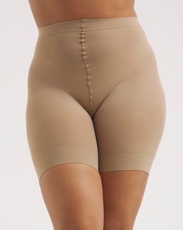 Pretty Polly Curves 15 Denier Sheer Cooling Shorts Nude
