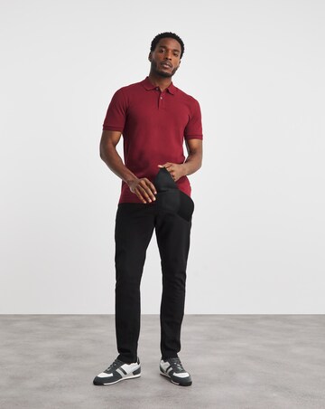 BOSS Dark Red Short Sleeve Jersey Polo