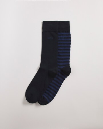 BOSS 2 Pack Navy Stripe Sock