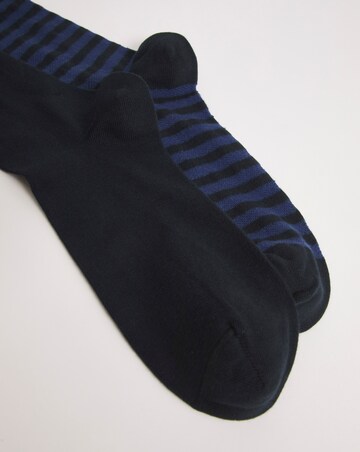 BOSS 2 Pack Navy Stripe Sock