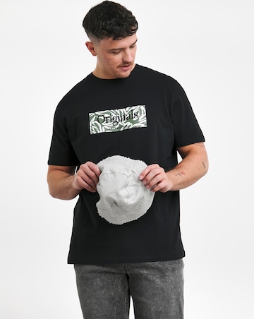 Jack & Jones Fayette Branding Black Crew Neck T-Shirt