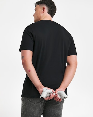Jack & Jones Fayette Branding Black Crew Neck T-Shirt