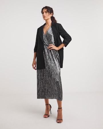 Black Relaxed Twill Blazer