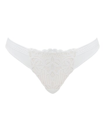 Figleaves Harper Geometric Lace Thong - White