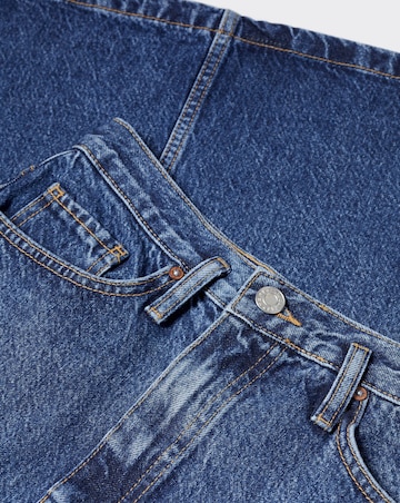 Mango Split Front Denim Midi Skirt