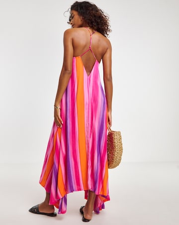 Strappy Hanky Hem Beach Dress