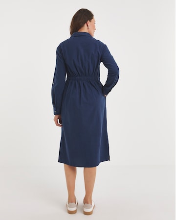 Brushed Flannel Utility Shirt Dress
