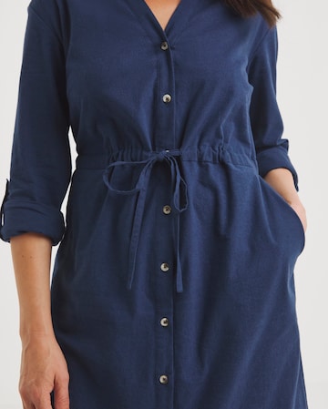 Brushed Flannel Utility Shirt Dress