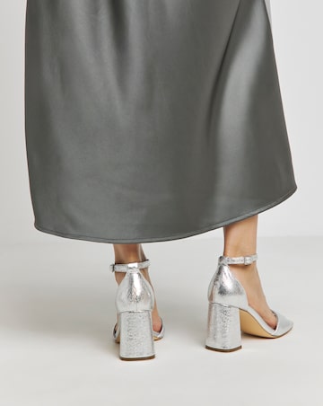 London Barely There Block Heel Sandals - Wide Fit (E)