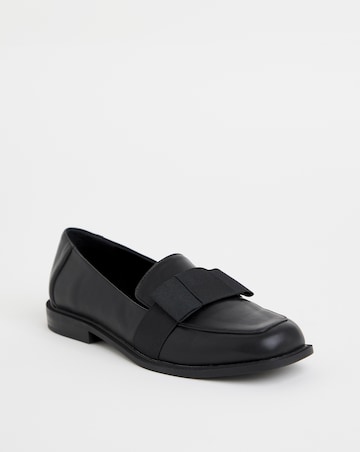 Lorelei Oversize Bow Loafer Shoes - Wide Fit (E)