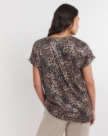 Sequin Longline Top