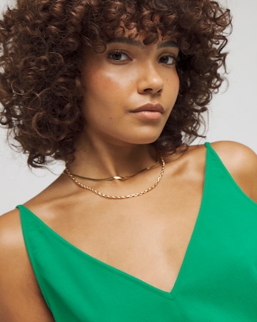 Green V Neck Cami