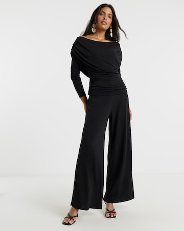 Flounce London Jersey Ruched Jumpsuit