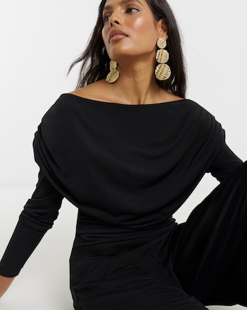 Flounce London Jersey Ruched Jumpsuit