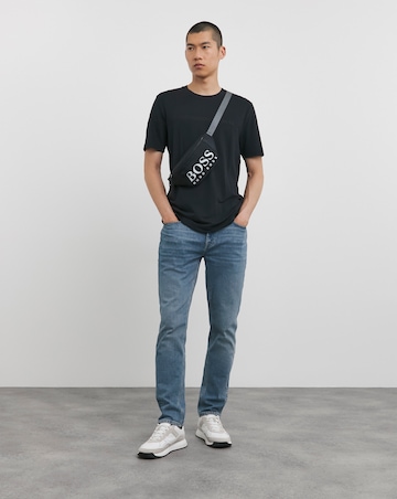 BOSS Short Sleeve Chest Stripe Dark Blue T-Shirt