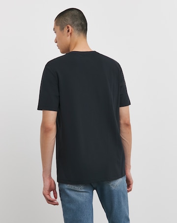BOSS Short Sleeve Chest Stripe Dark Blue T-Shirt