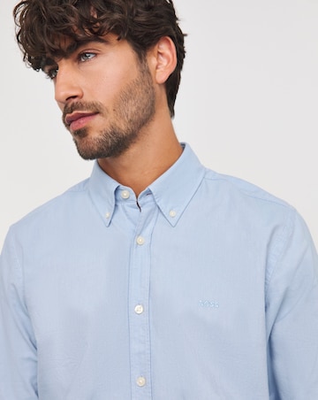 BOSS Classic Long Sleeve Blue Shirt