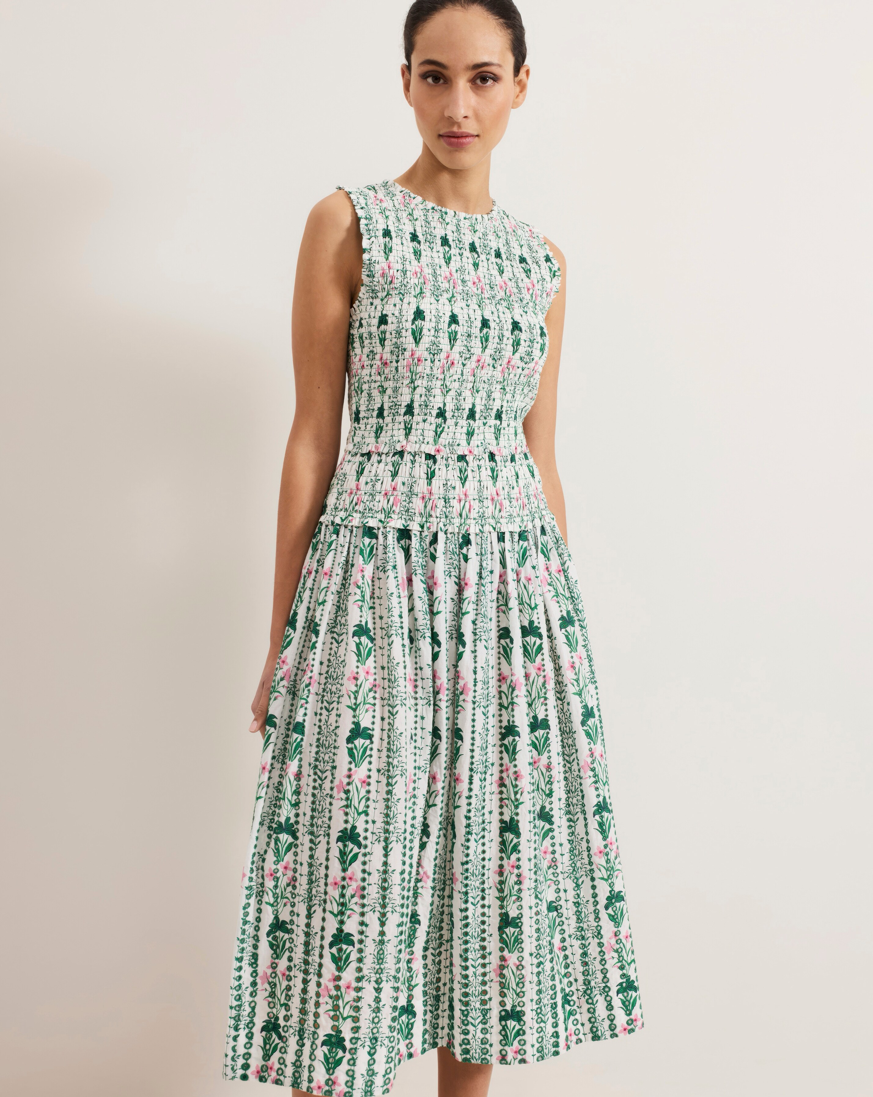 ★Phase eight Chiara フローラルドロップウエスト マキシ★ Phase Eight Chiara Floral Midi Dress | Crazy Clearance