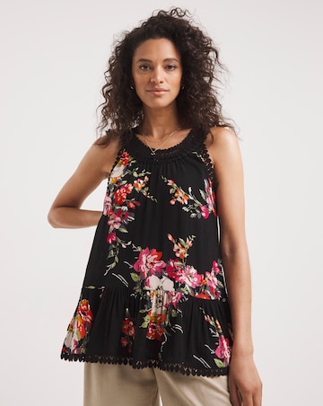 Joe Browns Contrast Crochet Floral Top