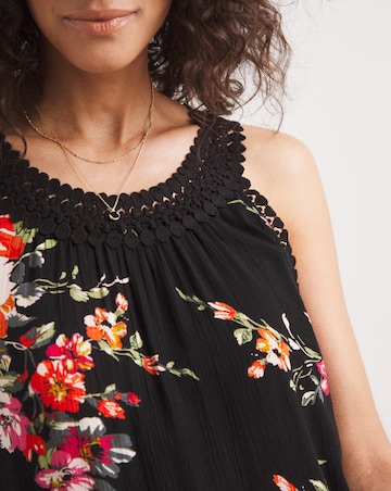 Joe Browns Contrast Crochet Floral Top